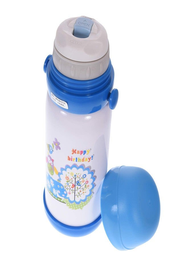 ماما ميا زجاجة ماء للأطفال من ماماميا معزولة بتفريغ الهواء، مزودة بغطاء للشرب والصب - 650 مل (أزرق) - Image 5